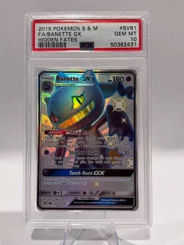 2019 Pokémon TCG Banette GX #SV61 Full Art PSA 10 HIDDEN FATES