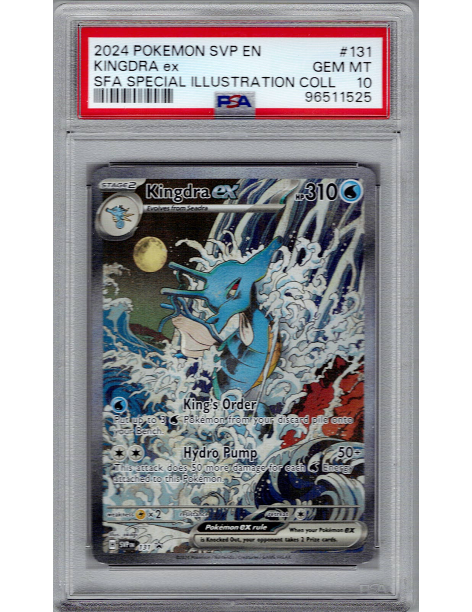 2024 PSA 10 Graded Pokemon Kingdra Ex SVP en 131 Black Star Promo English