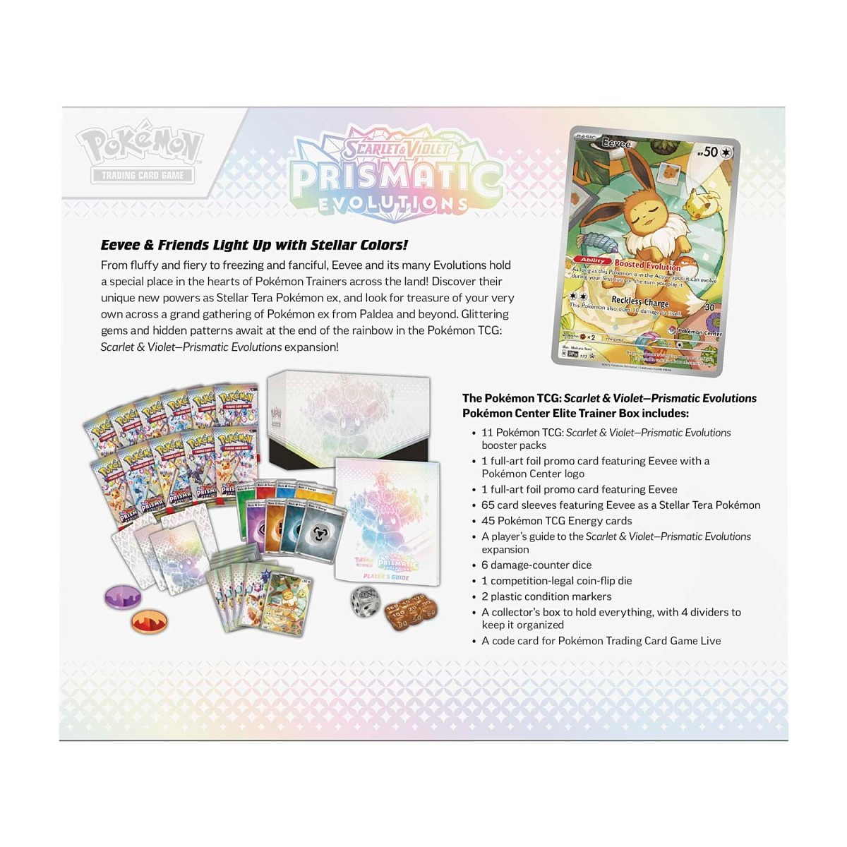 Scarlet & Violet-Prismatic Evolutions Pokémon Center Elite Trainer Box - Nexus Collects