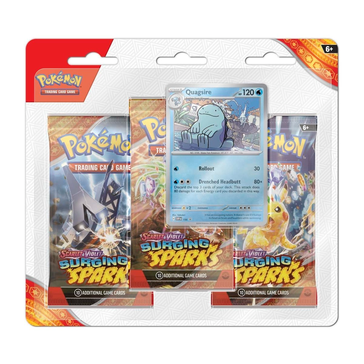 Scarlet & Violet-Surging Sparks 3 Booster Packs & Quagsire Promo Card - Nexus Collects